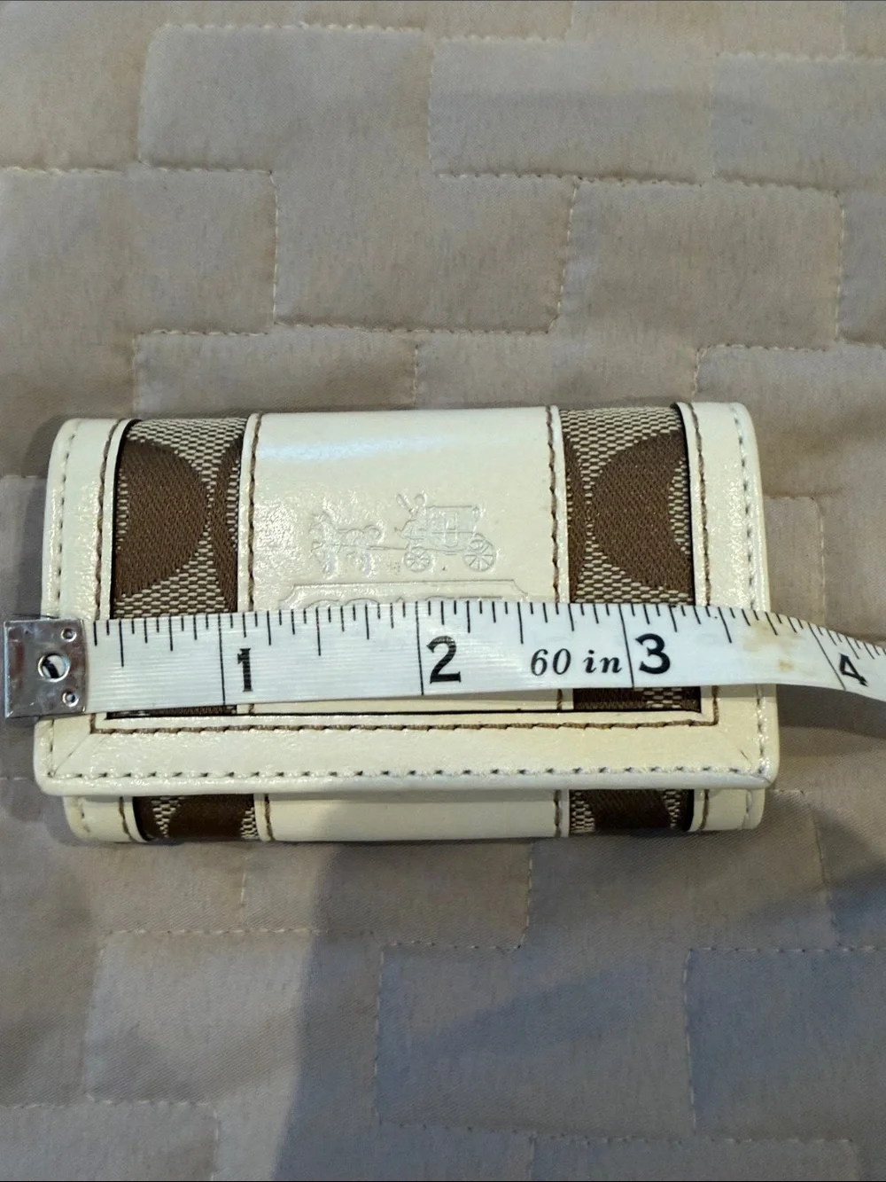 Coach white leather